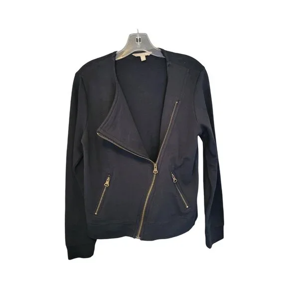 Banana Republic Cross Zipper Pocket jacket black size M - Picture 1 of 8
